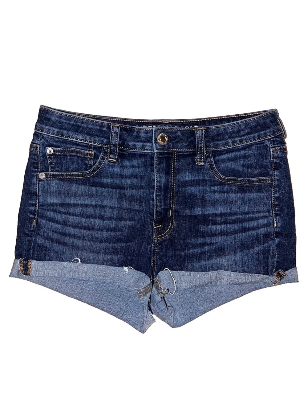 American Eagle High Rise Shortie Jean Shorts Sz 8